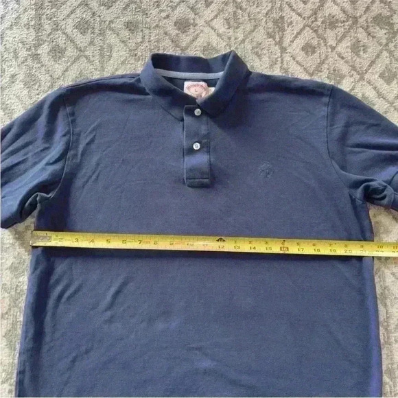 Mens Brooks Brothers 1818 Blue Original Fit Performance Golf Polo Shirt Sz Large - Picture 4 of 11